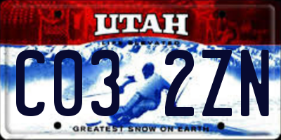 UT license plate C032ZN