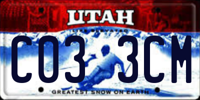 UT license plate C033CM
