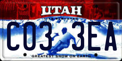 UT license plate C033EA
