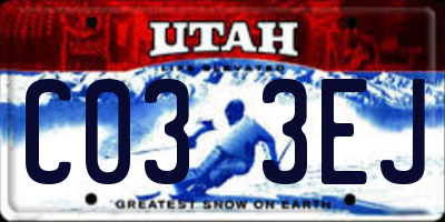 UT license plate C033EJ