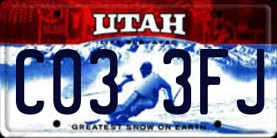 UT license plate C033FJ