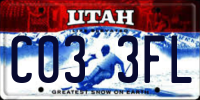 UT license plate C033FL