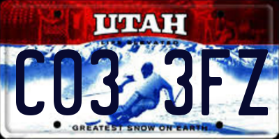 UT license plate C033FZ