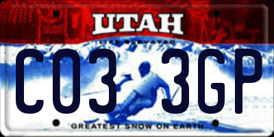 UT license plate C033GP