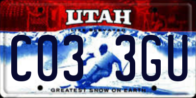 UT license plate C033GU