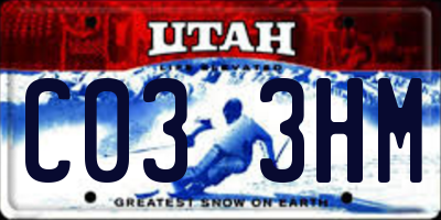 UT license plate C033HM