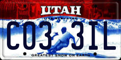 UT license plate C033IL