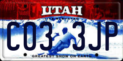 UT license plate C033JP