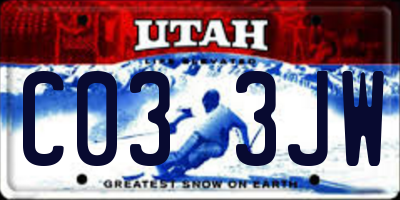 UT license plate C033JW
