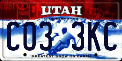 UT license plate C033KC