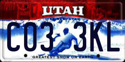 UT license plate C033KL