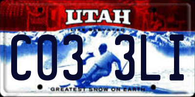 UT license plate C033LI