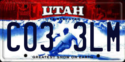 UT license plate C033LM