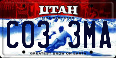 UT license plate C033MA