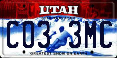 UT license plate C033MC