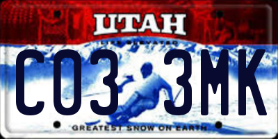 UT license plate C033MK