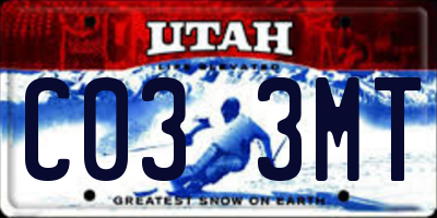 UT license plate C033MT