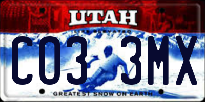 UT license plate C033MX