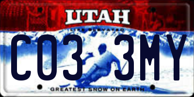 UT license plate C033MY