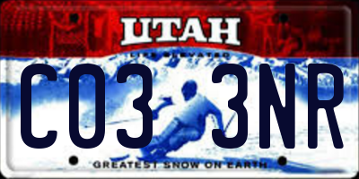 UT license plate C033NR
