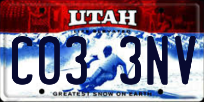 UT license plate C033NV