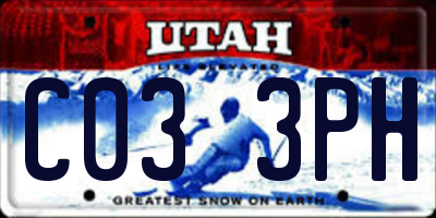 UT license plate C033PH
