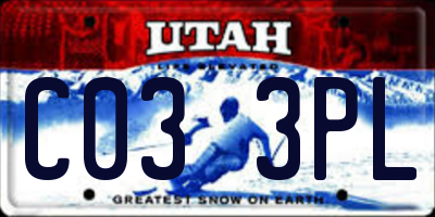 UT license plate C033PL
