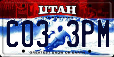 UT license plate C033PM