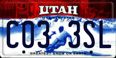 UT license plate C033SL