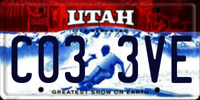 UT license plate C033VE