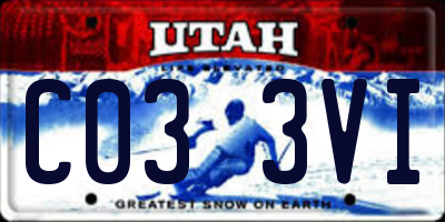 UT license plate C033VI