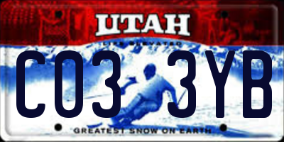 UT license plate C033YB