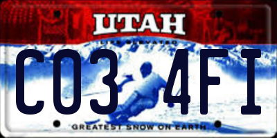 UT license plate C034FI