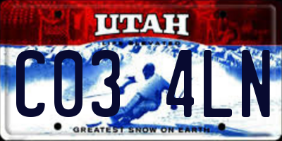 UT license plate C034LN