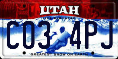 UT license plate C034PJ