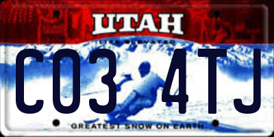 UT license plate C034TJ