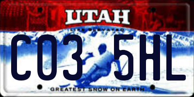 UT license plate C035HL
