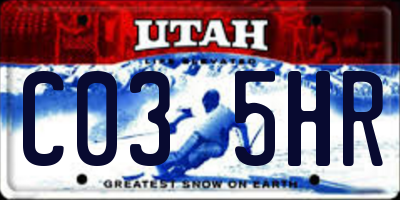 UT license plate C035HR