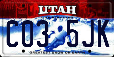 UT license plate C035JK