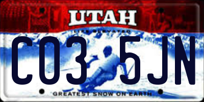 UT license plate C035JN
