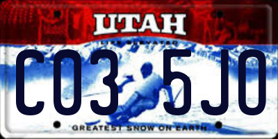 UT license plate C035JO