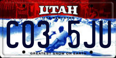 UT license plate C035JU