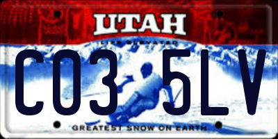 UT license plate C035LV