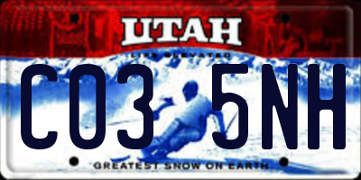 UT license plate C035NH