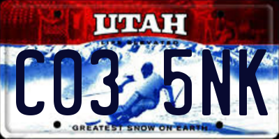 UT license plate C035NK