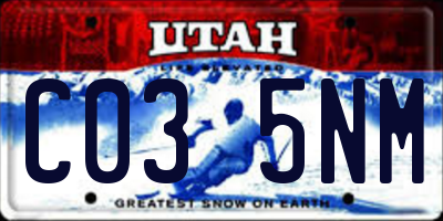 UT license plate C035NM