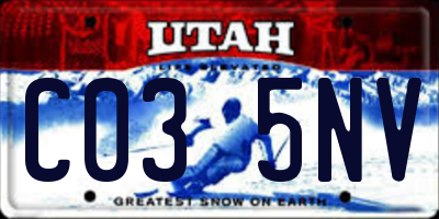 UT license plate C035NV