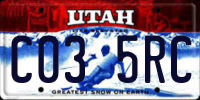 UT license plate C035RC