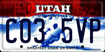 UT license plate C035VP