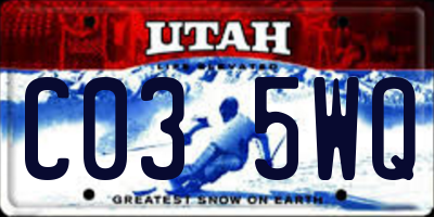 UT license plate C035WQ